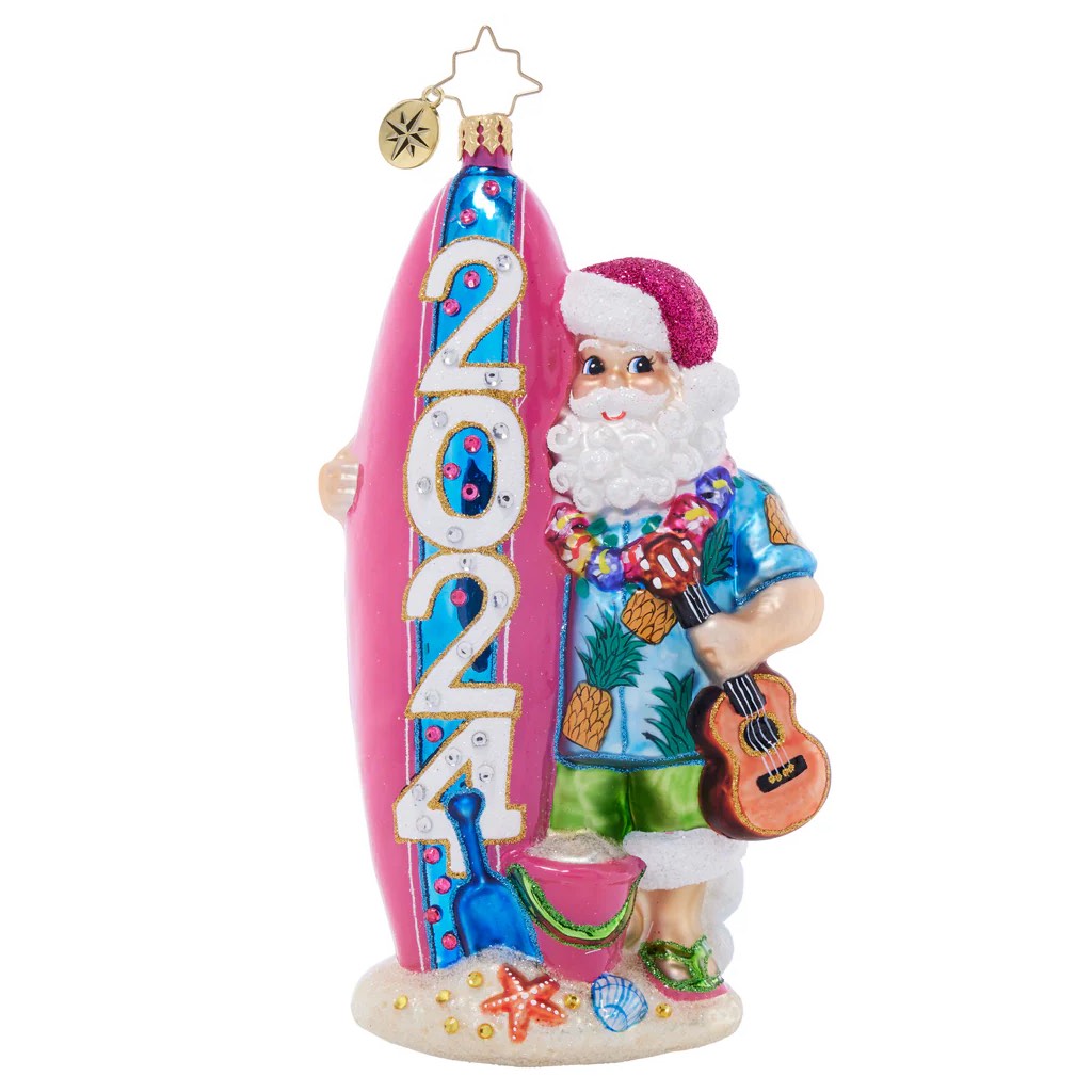 Christopher Radko 2025 Island Breeze Kris Kringle Christmas Ornament
