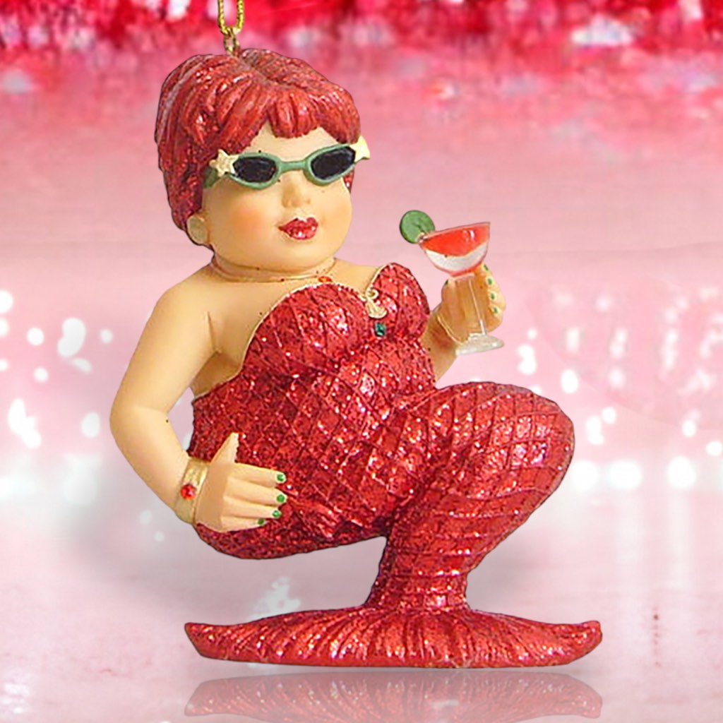 December Diamonds of the Sea Strawberry Margarita Ornament