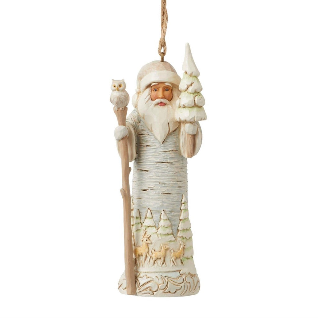 Woodland Birch Bark Santa Ornament by Jim Shore Woodland Birch Bark Santa Ornament by Jim Shore