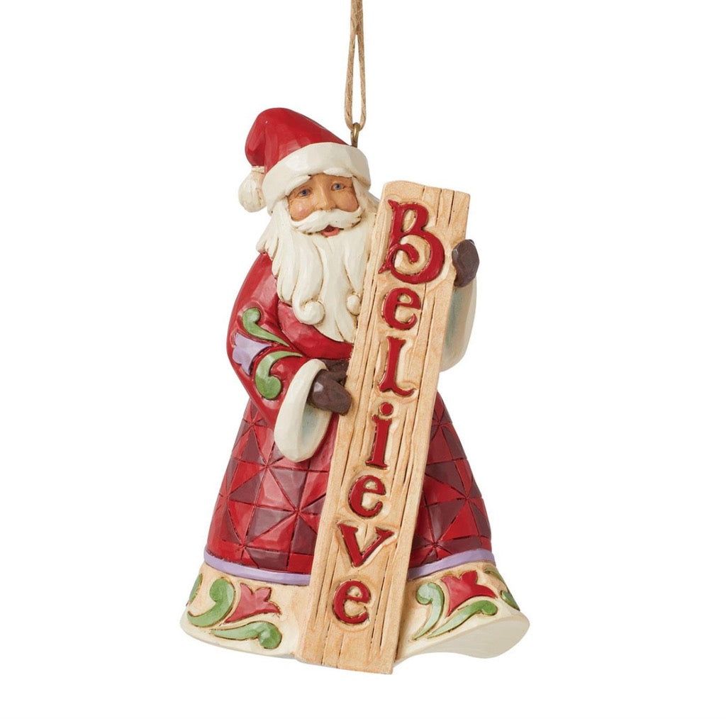 Jim Shore Williamsburg Santa Holiday Ornament – Decorazione Natalizia Artigianale
