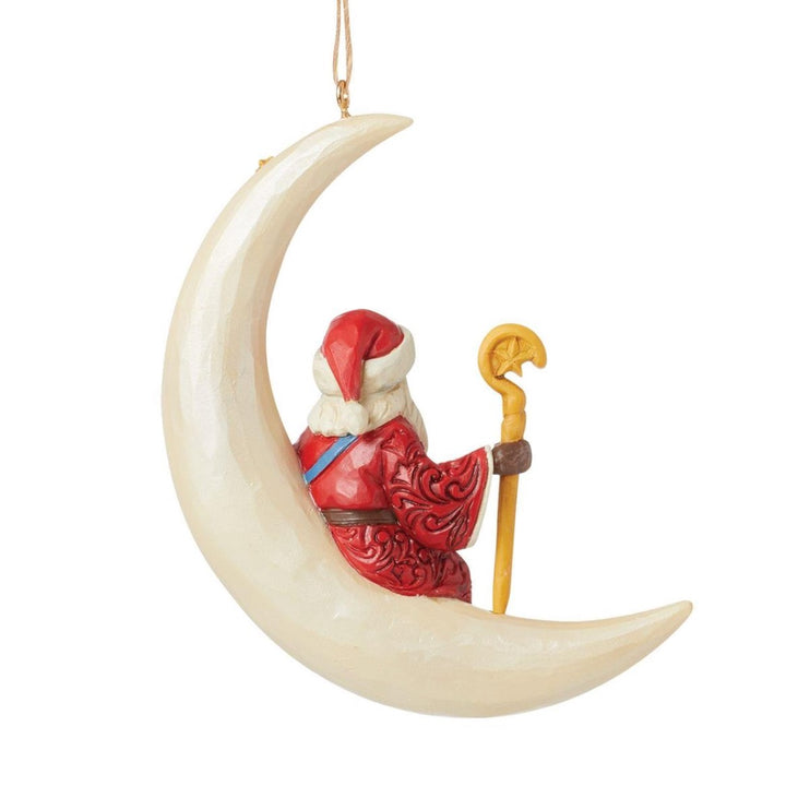 Jim Shore Santa in Moon Ornament