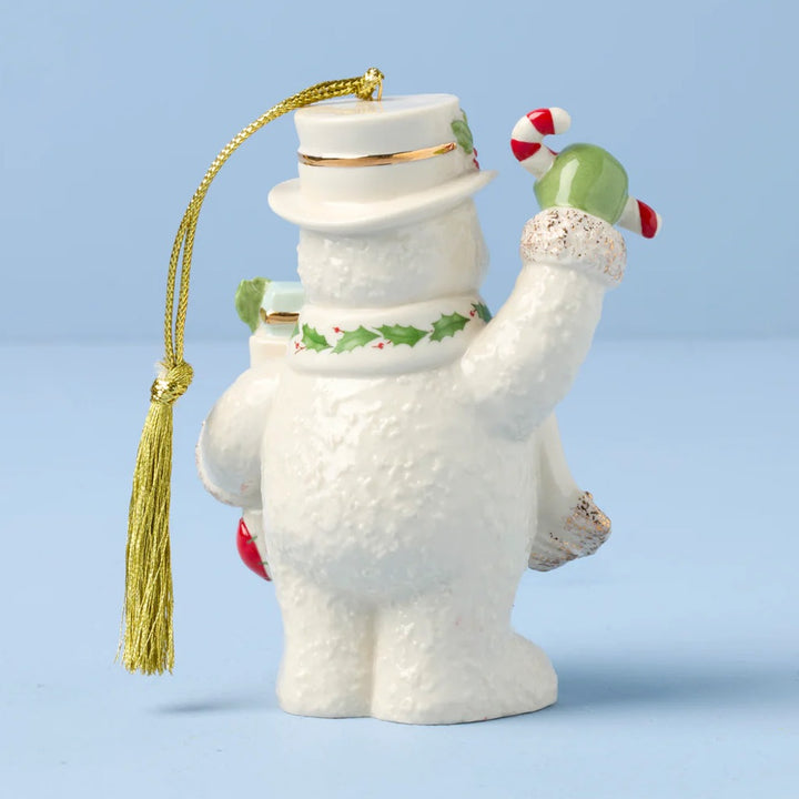 Lenox 2025 Snowman With Stocking Dated Ornament