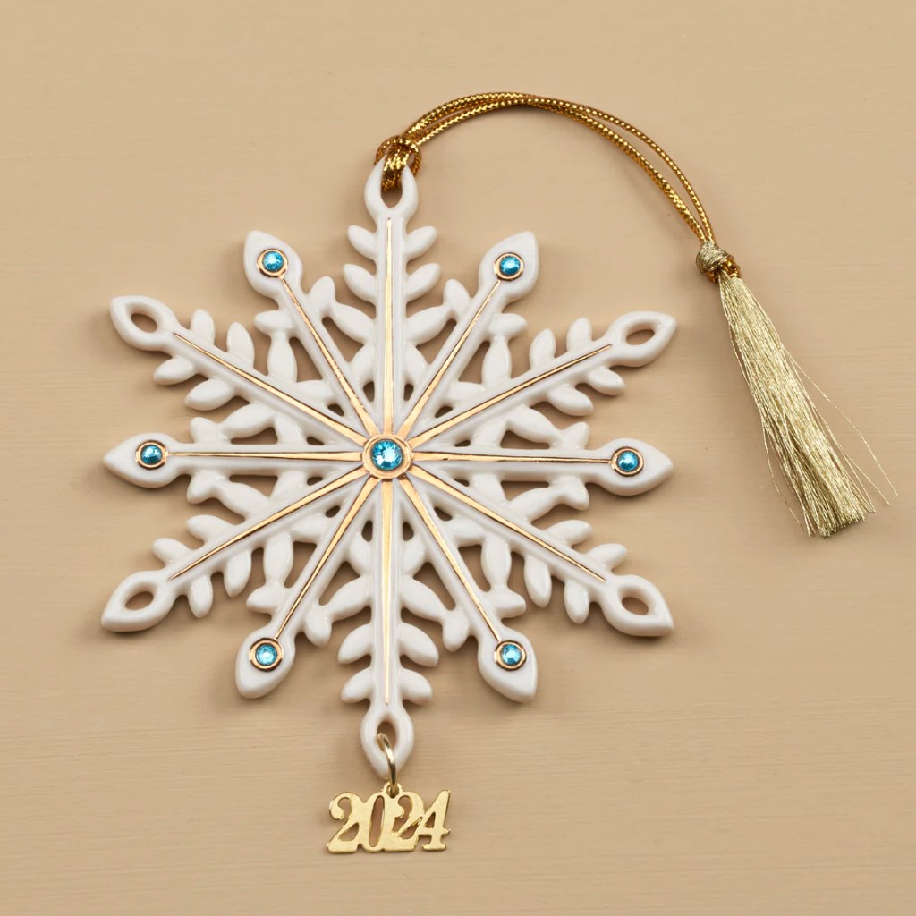 Lenox 2024 Annual Gemmed Snowflake Ornament Annual Ornaments