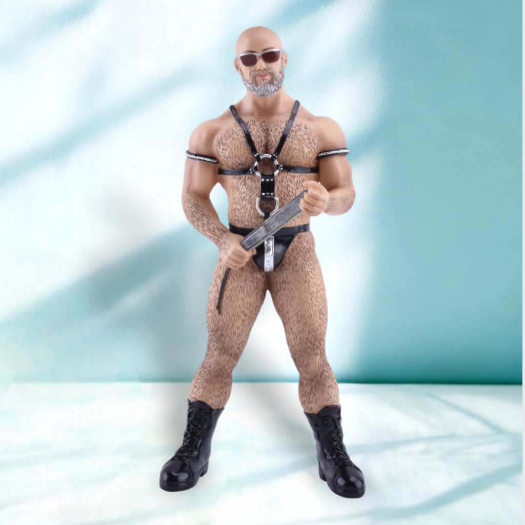 December Diamonds Poke The Bear Ornament - Silver Daddy Bear