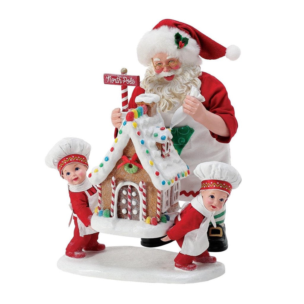 Possible Dreams Clothtique Little Bakers Santa Figurine