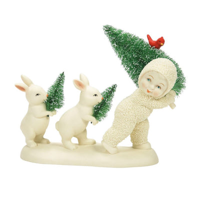Snowbabies Christmas Tree Bunnies Figurine
