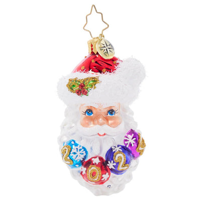 Christopher Radko Ho-Ho Happy Year 2024 Santa Gem Christmas Ornament