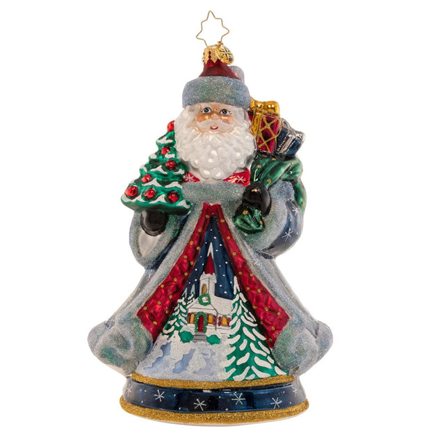 Christopher Radko Santa's Snowy Scene Designer's Choice Christmas Ornament