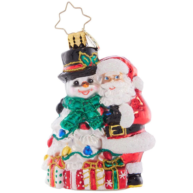 Christopher Radko A Frosty Duo Gem Christmas Ornament