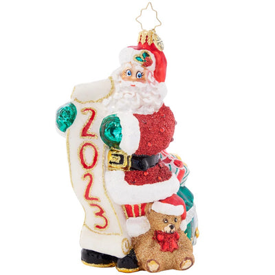 Christopher Radko Holly Jolly New Year 2023 Christmas Ornament