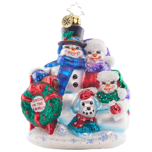 Christopher Radko Snow In The Family Christmas Ornament