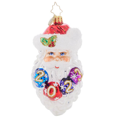 Christopher Radko Ho-Ho Happy Year 2023 Santa Christmas Ornament