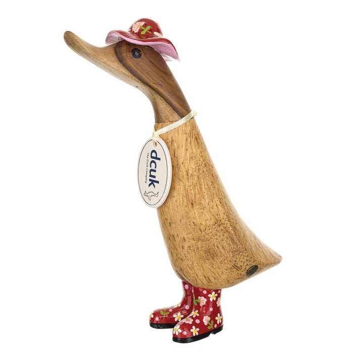 DCUK Floral Hat & Boots Duckling Figurine