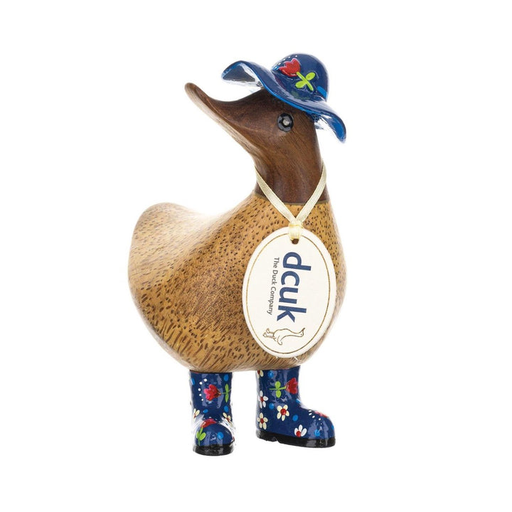 DCUK Floral Hat & Boots Ducky Figurine