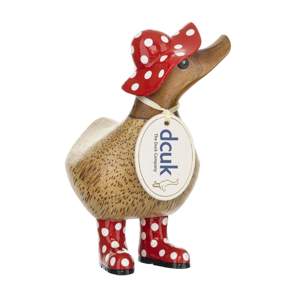 DCUK Spotty Hat & Boots Ducky Figurine