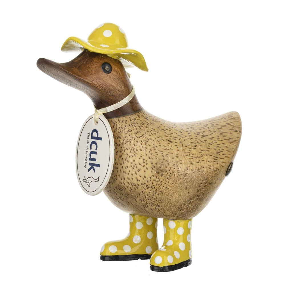 DCUK Spotty Hat & Boots Ducky Figurine