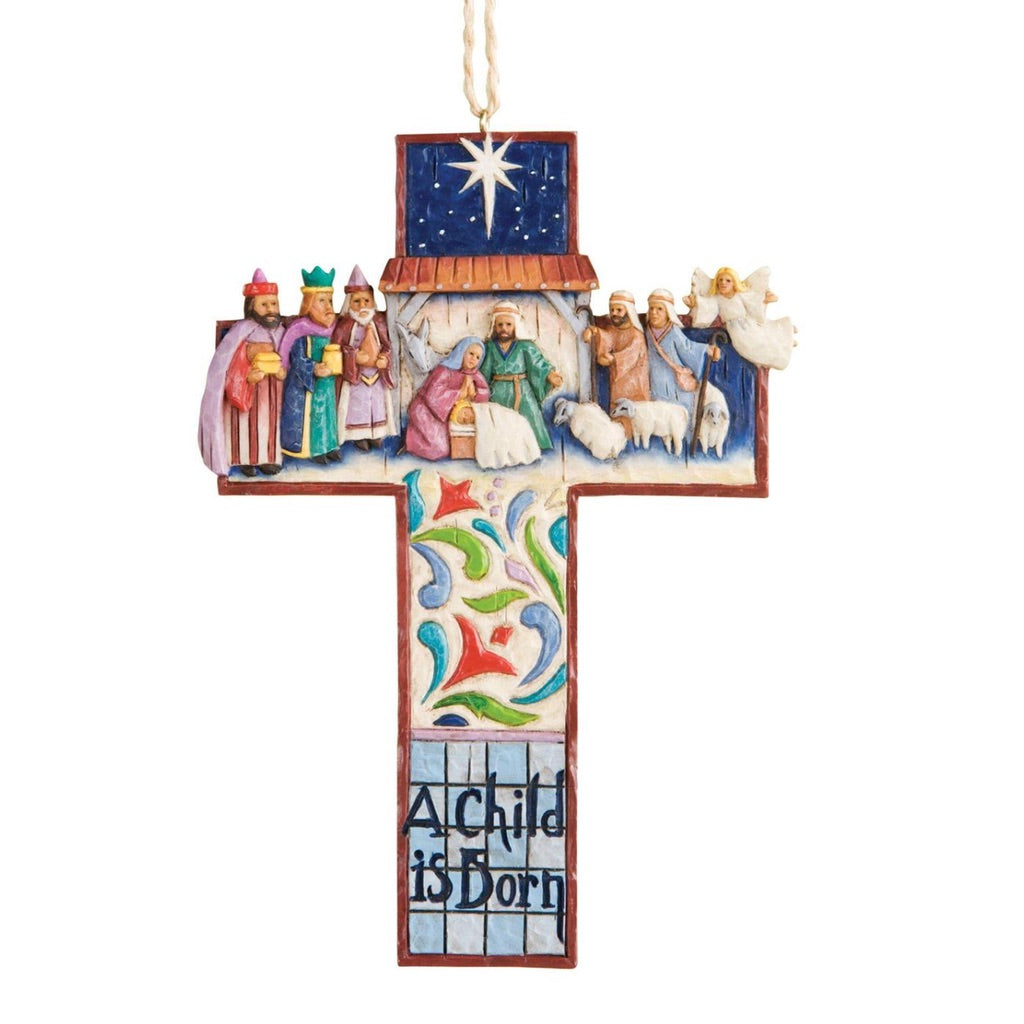 Jim Shore Cross Nativity Scene Ornament