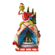 Jim Shore Grinch Lighted Rotatable Scene Figurine