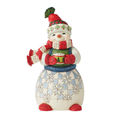 Jim Shore Cozy Snowman Figurine