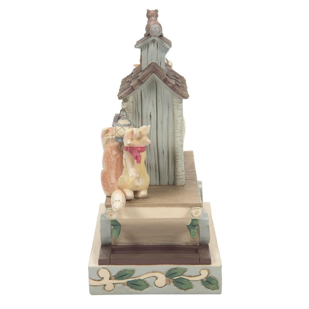 Jim Shore White Woodland Snowman Caboose Figurine