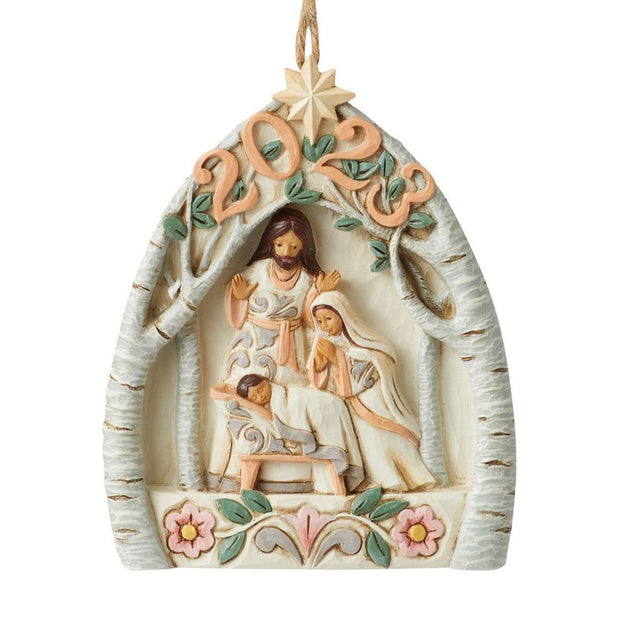 Jim Shore White Woodland 2023 Nativity Ornament
