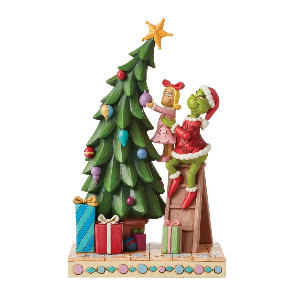 Jim Shore Grinch & Cindy Lou Decorating Tree Figurine