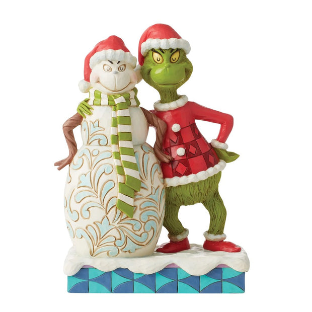 Jim Shore Grinch With Grinchy Snowman Figurine