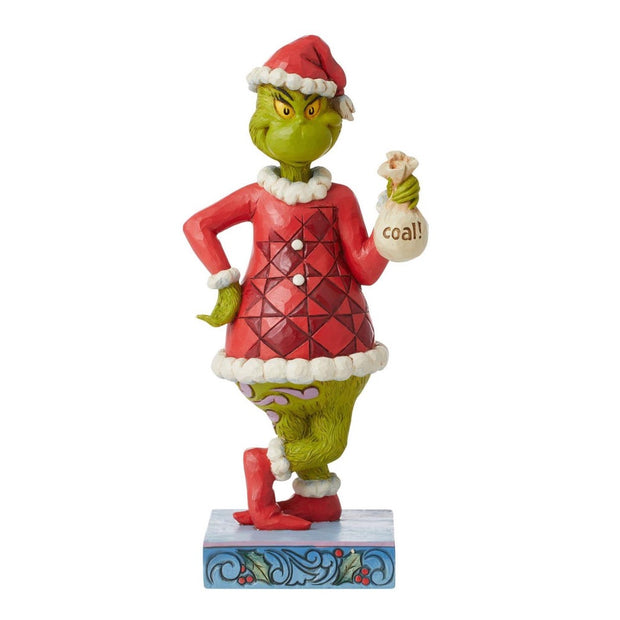 Jim Shore Grinch With Bag of Coal Figurine