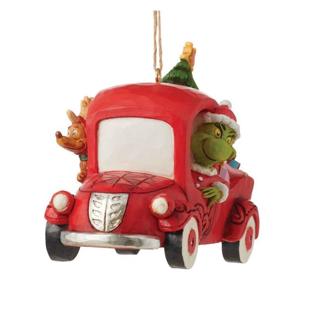 Jim Shore Grinch in Red Truck Ornament