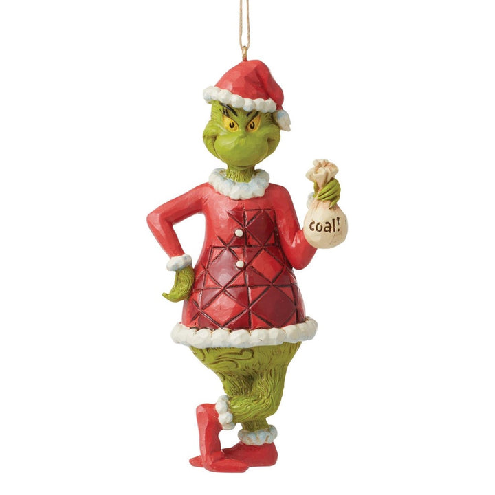 Jim Shore Grinch With Bag of Coal Ornament