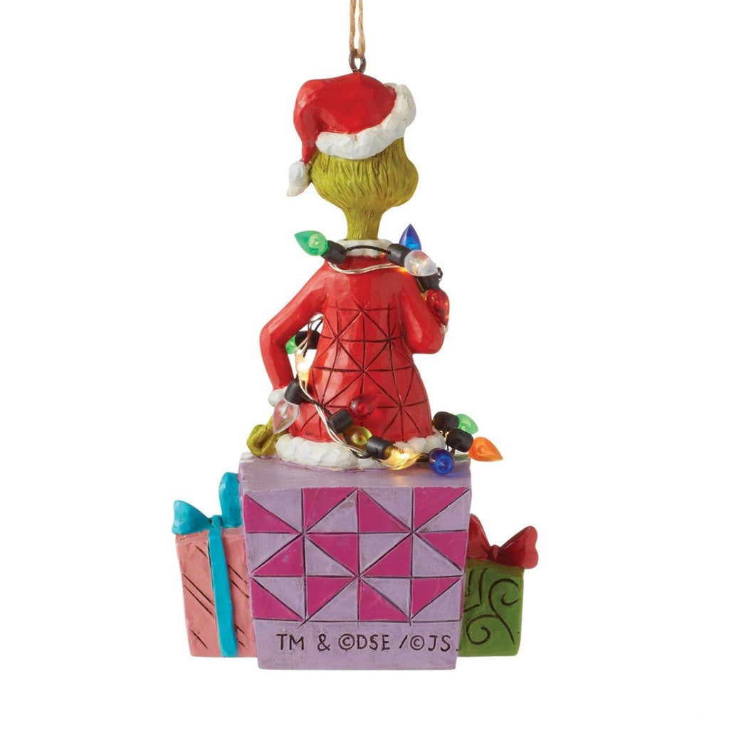 Jim Shore Grinch on Present Ornament