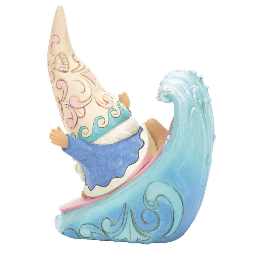 Jim Shore Coastal Gnome Surfing Figurine