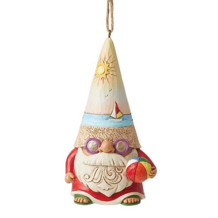 Jim Shore Coastal Gnome With Beachball Ornament