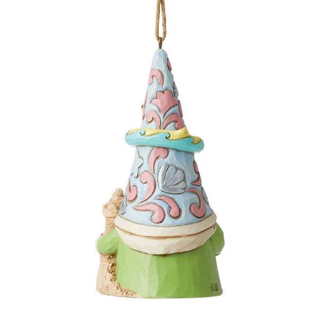 Jim Shore Coastal Gnome With Sandcastle Ornament