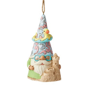 Jim Shore Coastal Gnome With Sandcastle Ornament