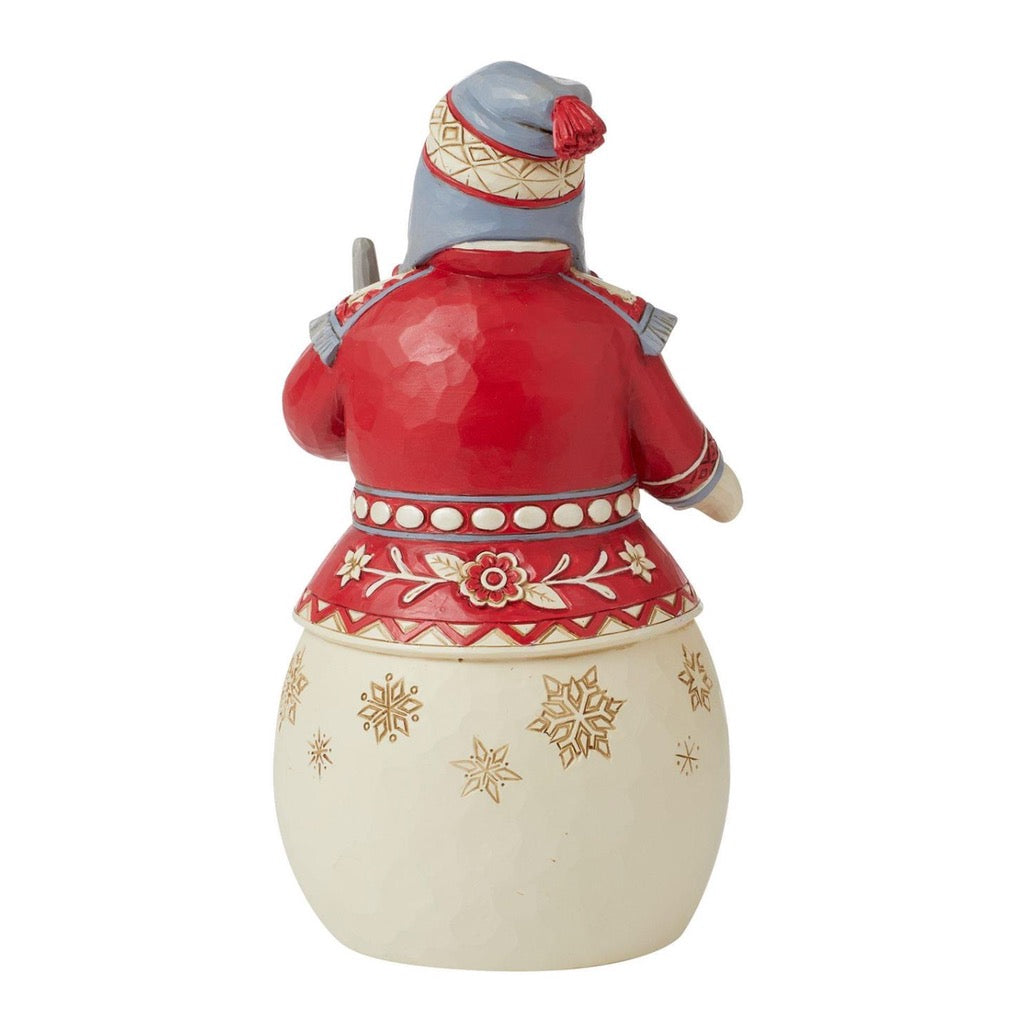 Jim Shore Nordic Noel Snowman With Broom Figurine