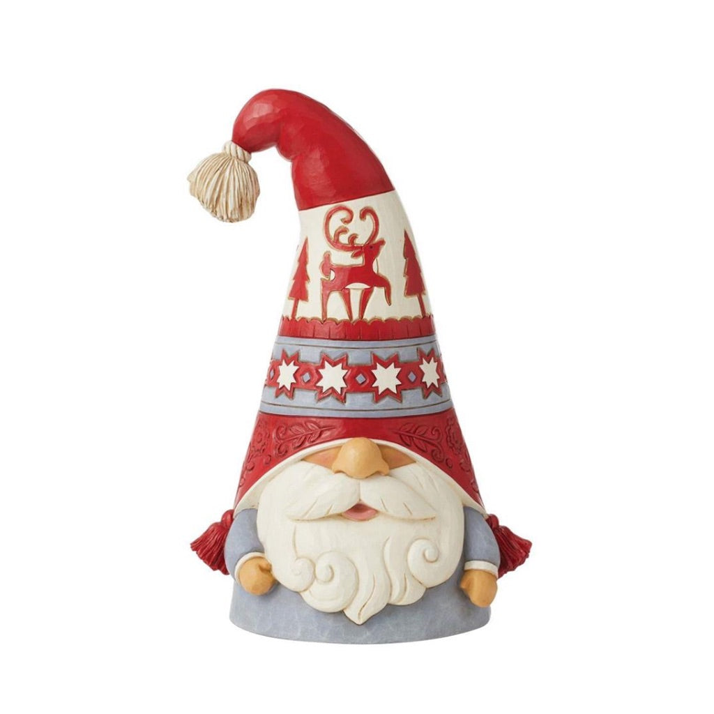 Jim Shore Nordic Noel Gnome Flap Hat Figurine