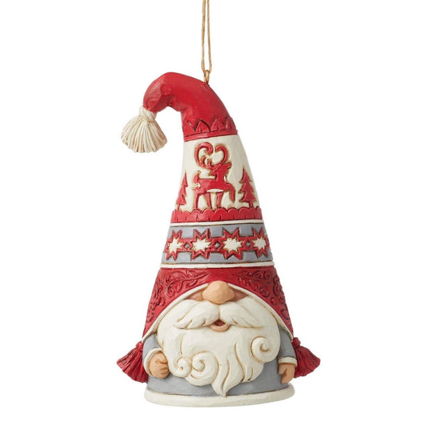 Jim Shore Nordic Noel Gnome Flap Hat Ornament