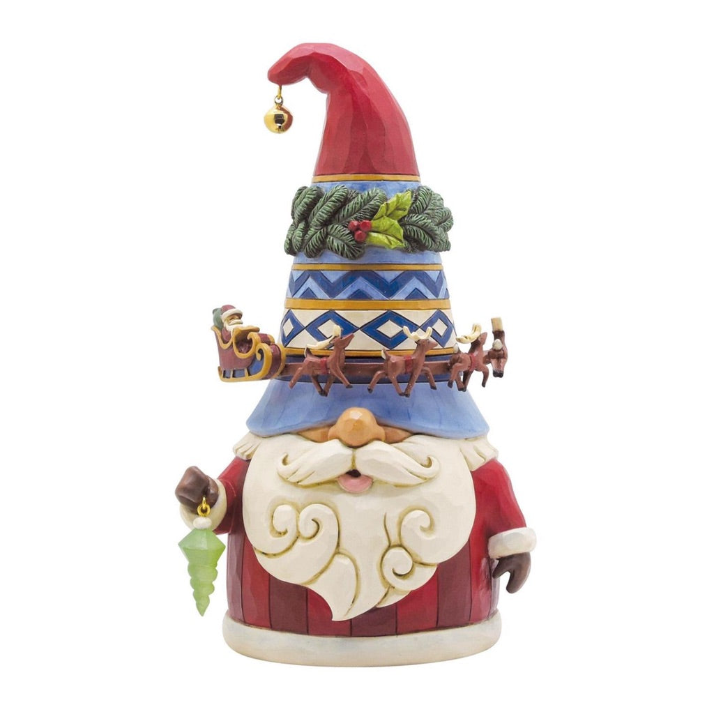 Jim Shore Gnome Rotating Sleigh Around Hat Figurine