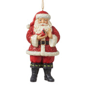 Jim Shore Santa Holding A Cardinal Ornament