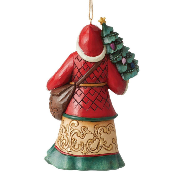 Jim Shore Santa With Tree and Toybag Ornament