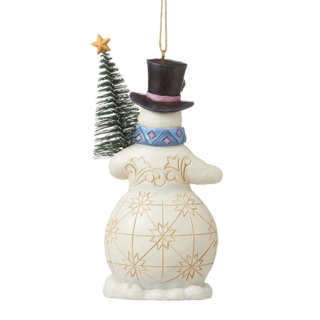 Jim Shore Snowman With Sisal Tree Ornament