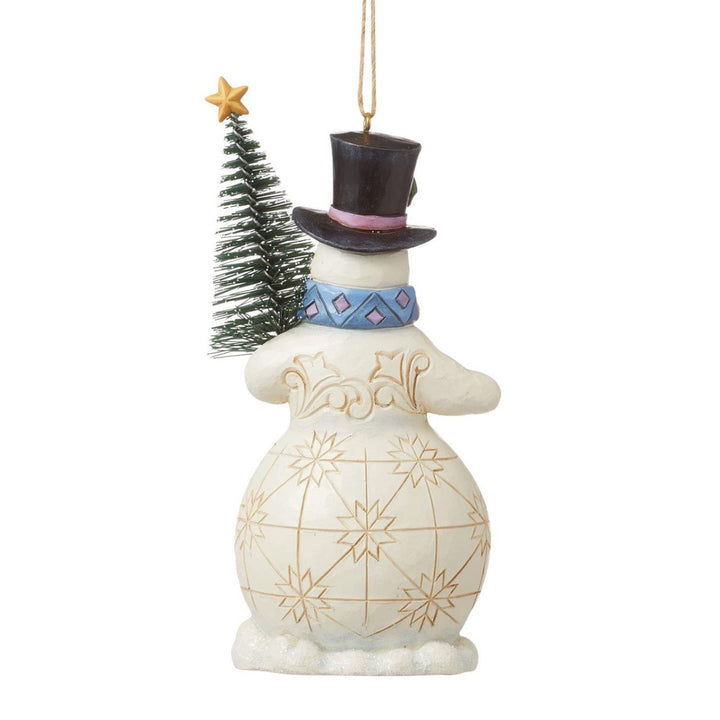 Jim Shore Snowman With Sisal Tree Ornament