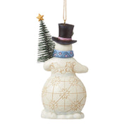 Jim Shore Snowman With Sisal Tree Ornament