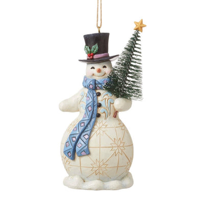 Jim Shore Snowman With Sisal Tree Ornament