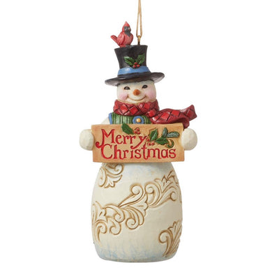 Jim Shore Snowman Christmas Sign Ornament