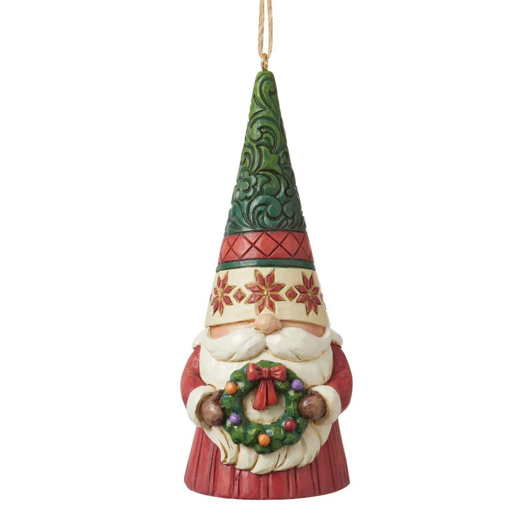 Jim Shore Gnome Holding Wreath Ornament