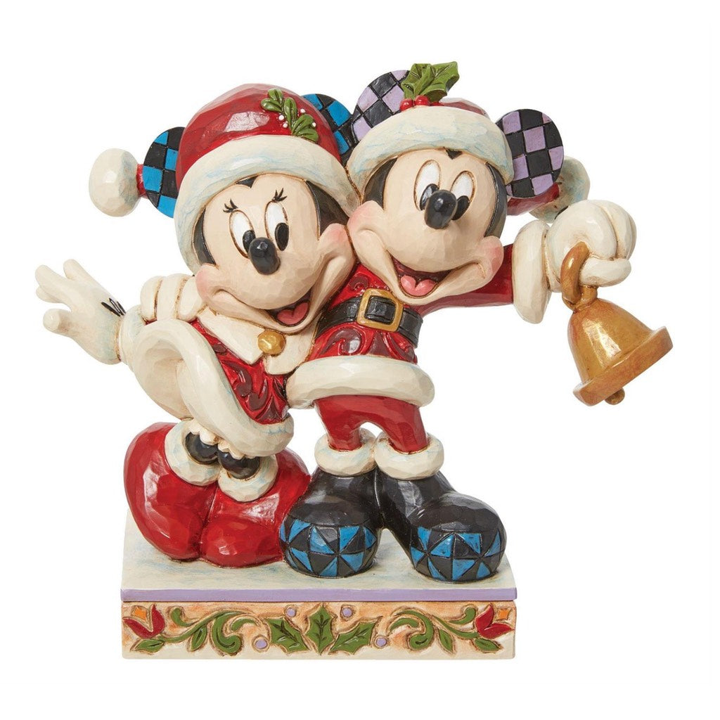 Jim Shore Disney Traditions Minnie & Mickey Santas Figurine