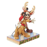 Jim Shore Disney Traditions Mickey Reindeer With Pluto Figurine