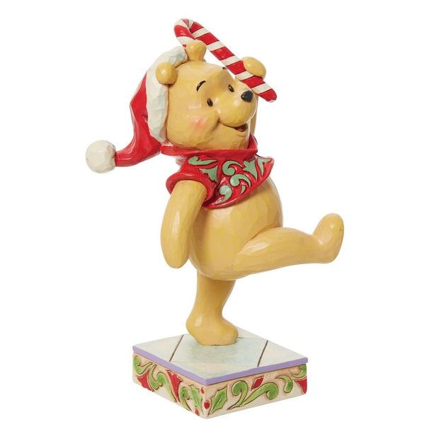 Disney Traditions Pooh Christmas Candy Cane Figurine